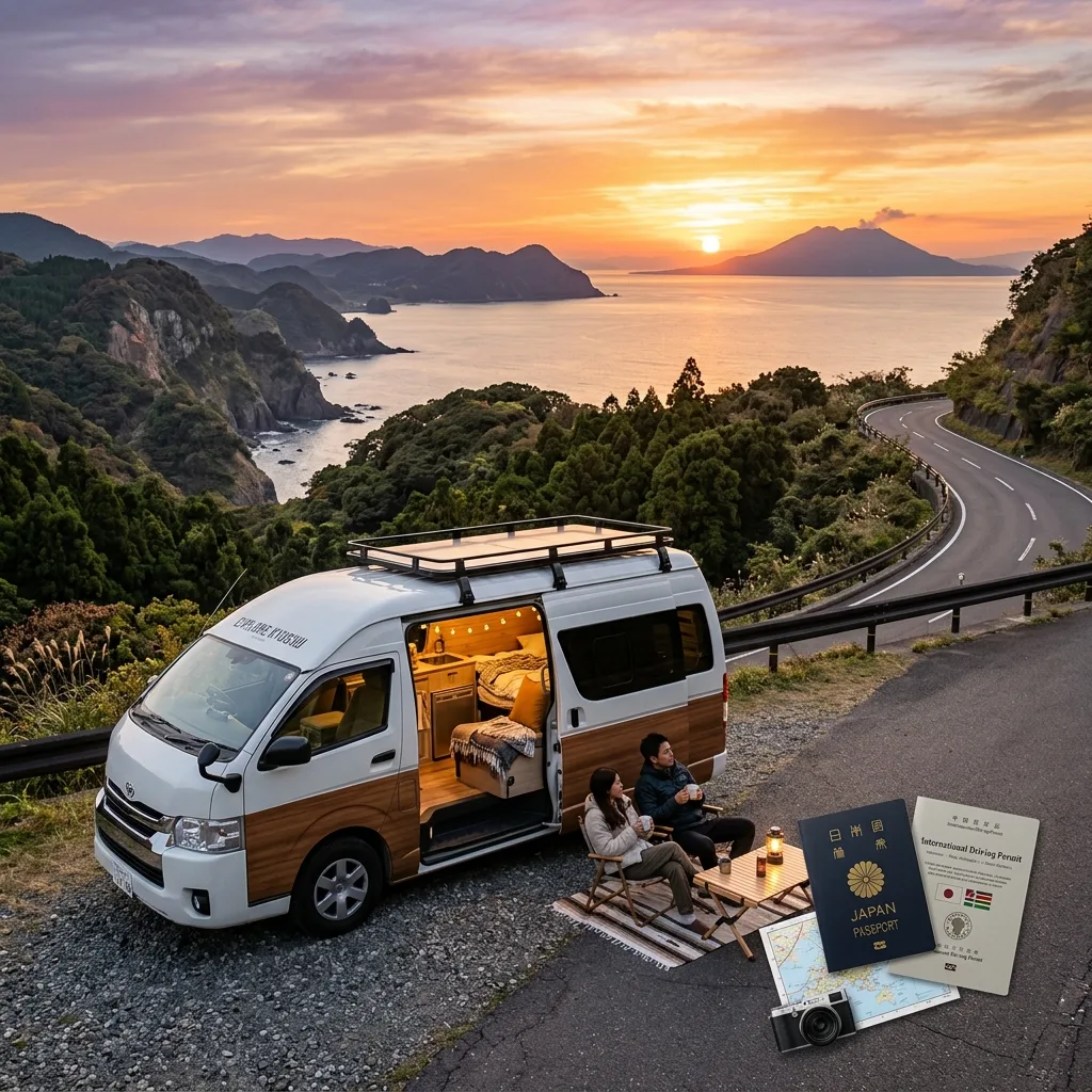 Campervan road trip in Japan with driving documents